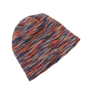 01-2 Strickmütze Wintermütze Damen: Slouch-Beanie in Melange-Optik – Bild 2