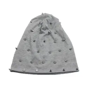 Beanie Baumwollmischung dünn, Slouch-Form mit Nieten – Bild 2