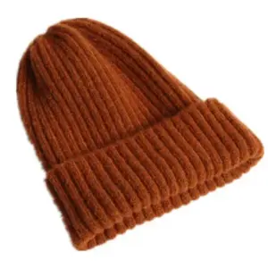 Beanie Damen mit Umschlag und Rippenstrick – Bild 2
