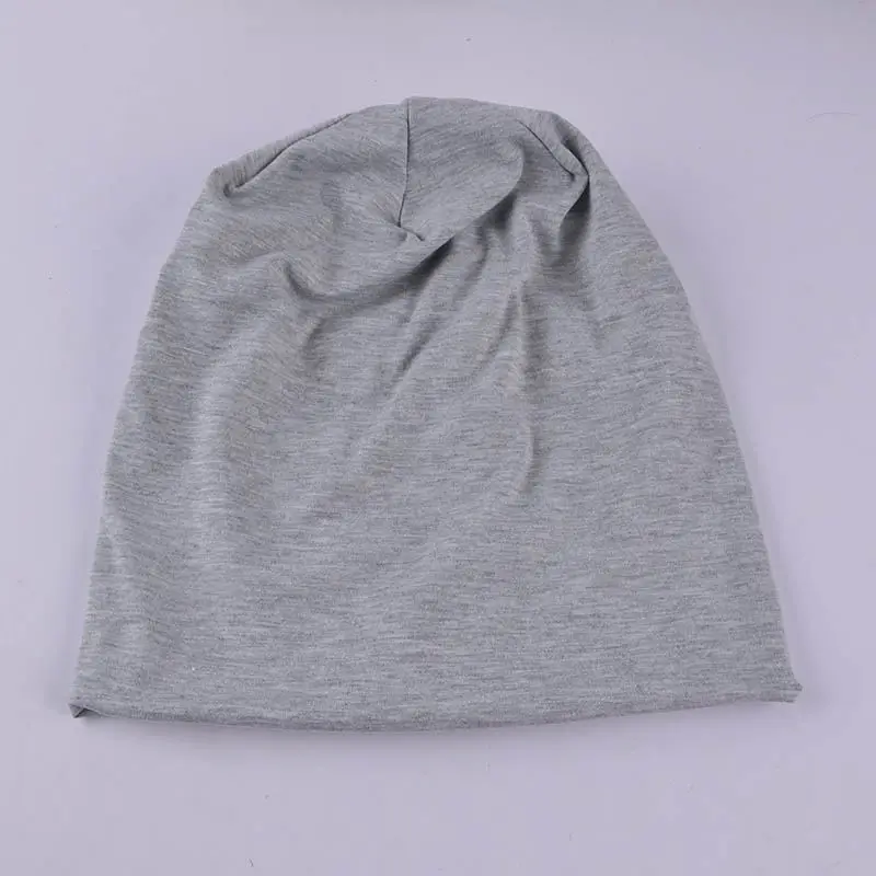 Mütze Grau Damen – lockere Slouch-Beanie, unifarben – Bild 4