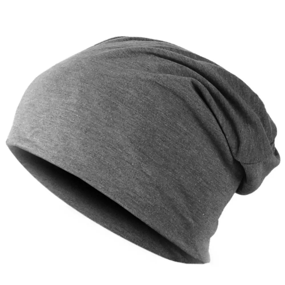 Mütze Grau Damen – lockere Slouch-Beanie, unifarben – Grau