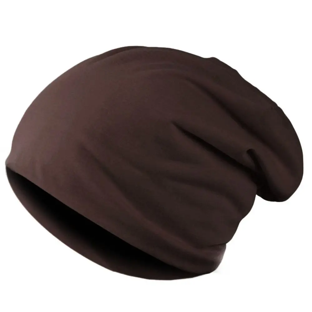 Mütze Grau Damen – lockere Slouch-Beanie, unifarben – Braun