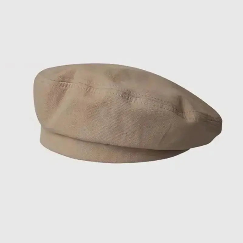Baskenmütze in Creme für Damen aus Baumwolle – Beige