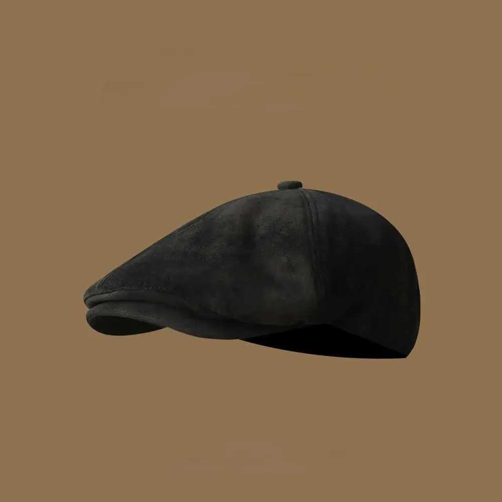 Rosa Wintermütze Damen mit Schirm im Ballonmützen-Stil – Schwarz – Flatcap