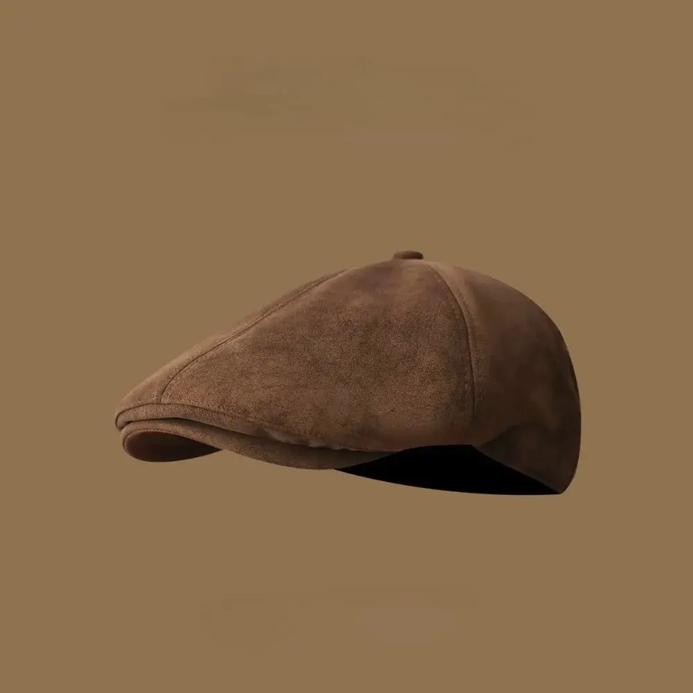 Rosa Wintermütze Damen mit Schirm im Ballonmützen-Stil – Braun – Flatcap